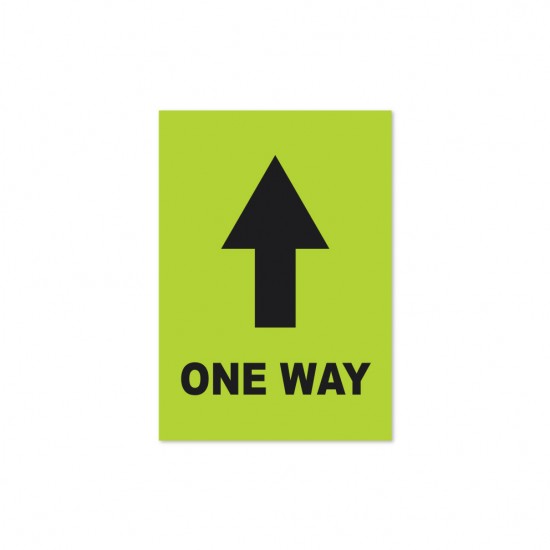 Covid-19 Floor Sticker One Way A5 Apple Green 3pcs